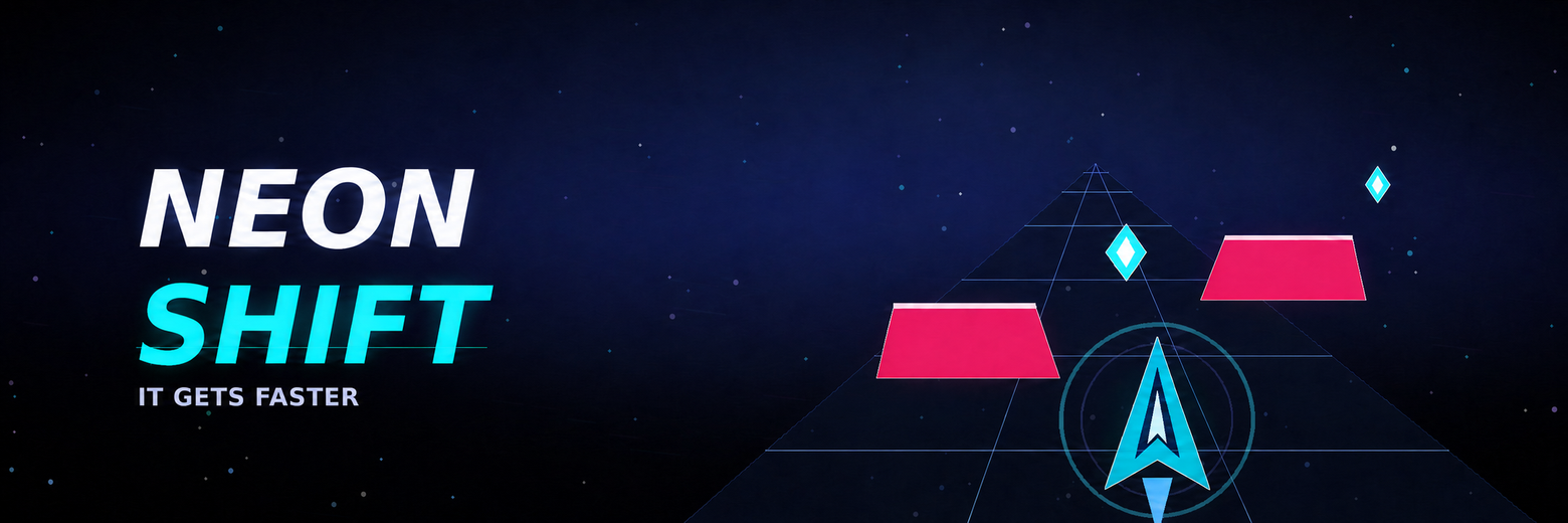 Neon Shift — космический корабль среди неоновых препятствий